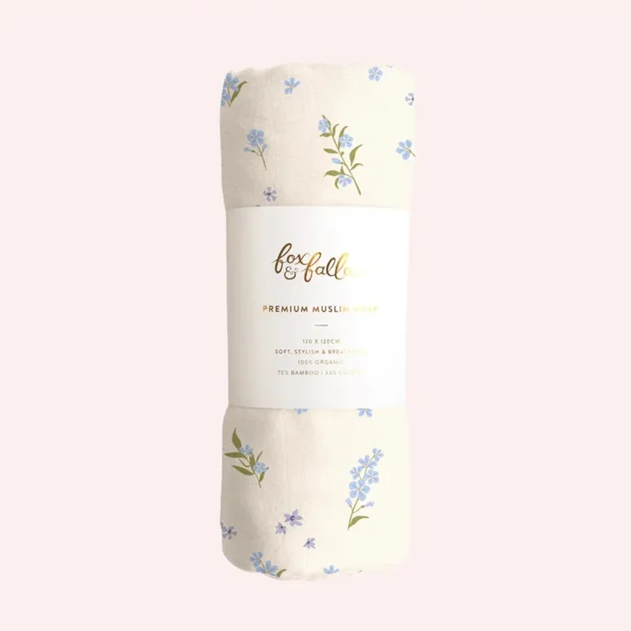 Muslin Wrap Swaddle – Forget-Me-Not