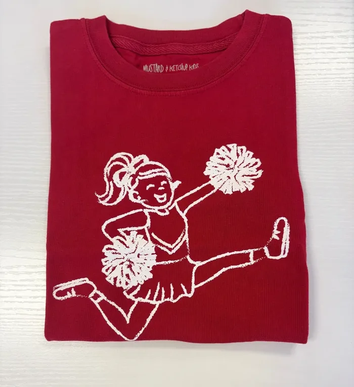 Mustard & Ketchup Kids Crimson Cheerleader Tee