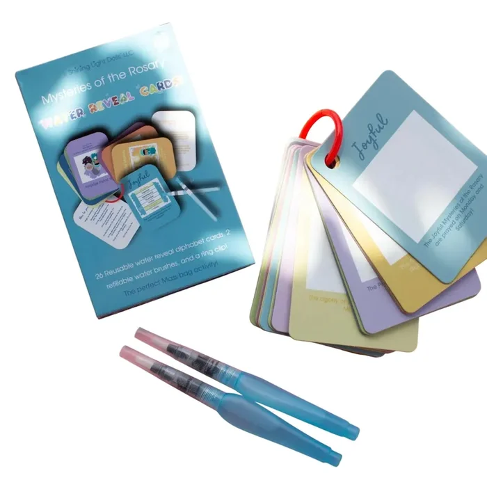 Mysteries Of The Rosary Water Reveal Cards