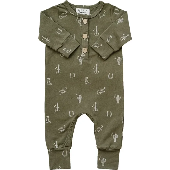Nashville Long Sleeve Button Romper