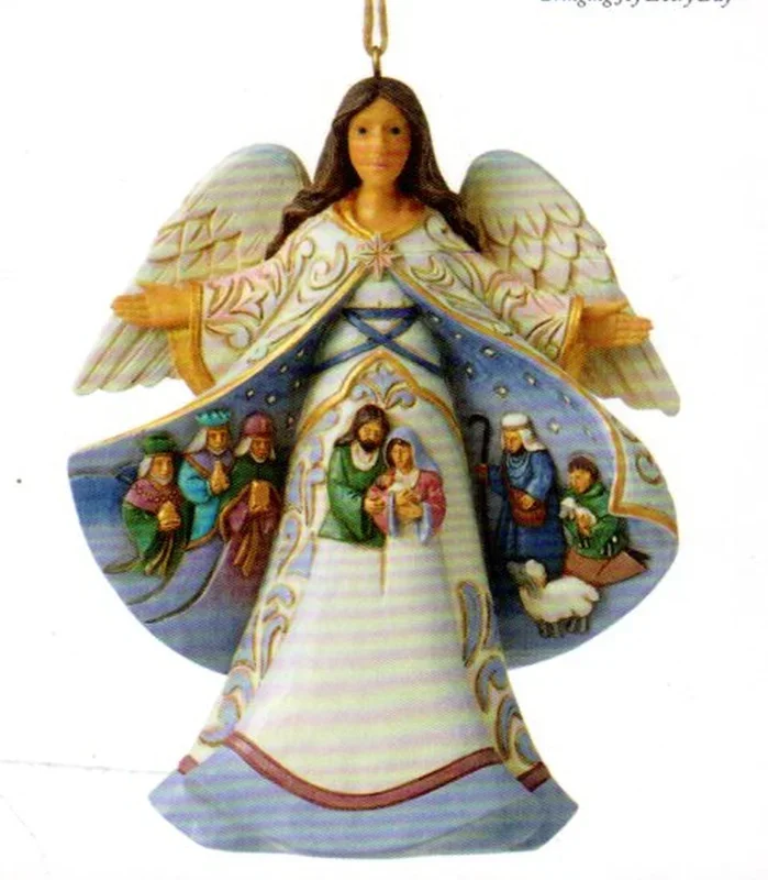 Nativity Ornament – Angel with Open Coat 110mm