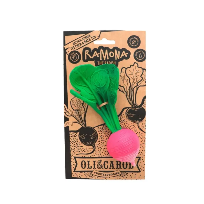 Natural Rubber Teether – Ramona the Radish