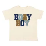 Natural Short Sleeve Patch Tee | B-Day Boy