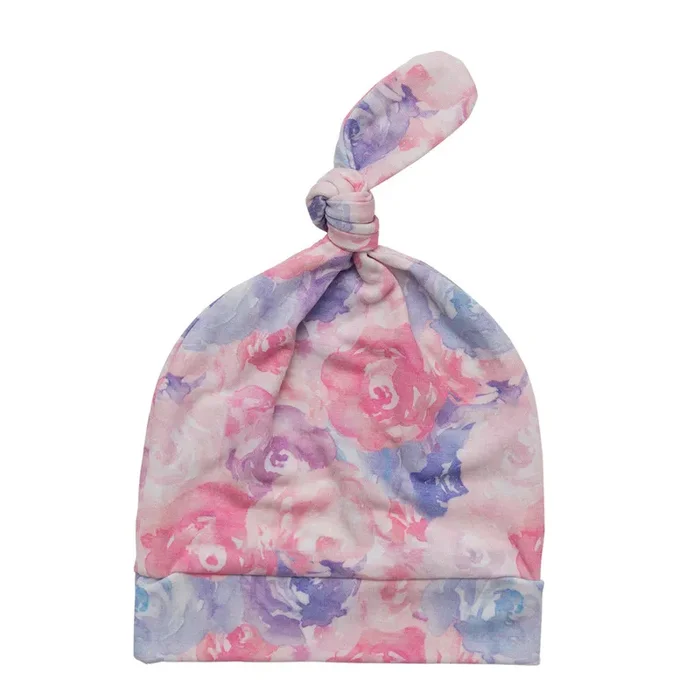 Newborn Top Knot Hat – Bouquet