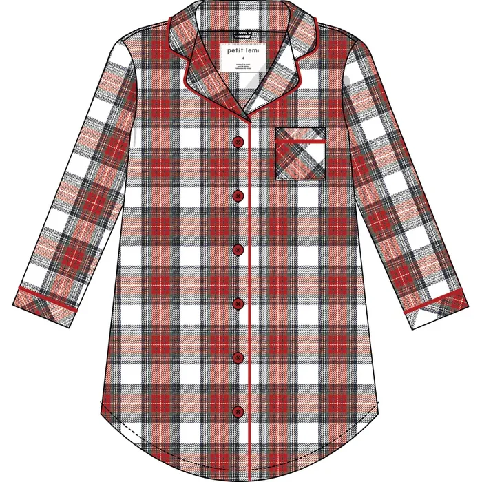 NIGHT GOWN WOVEN-RED