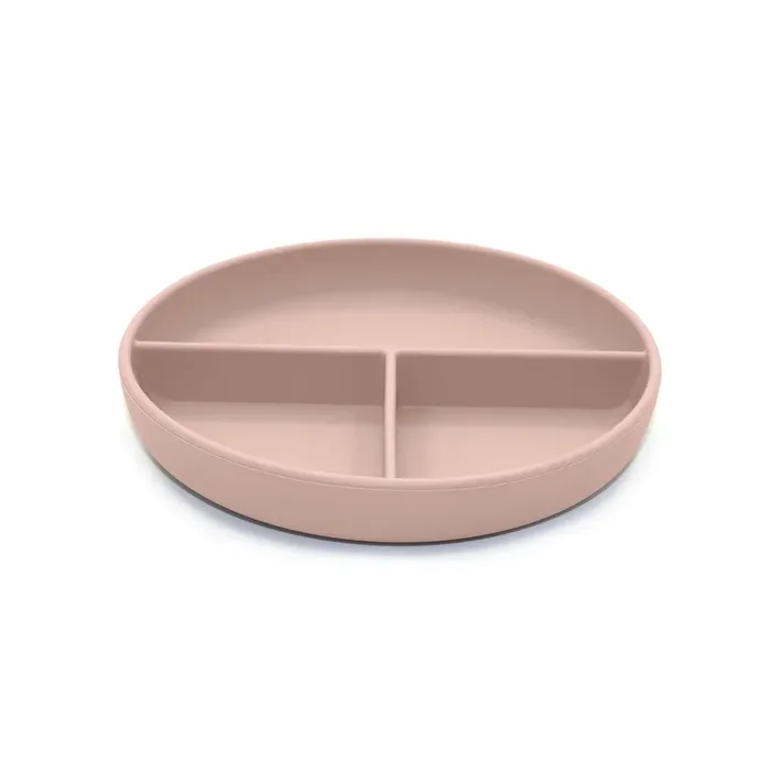 noüka Divided Suction Plate – Soft Blush