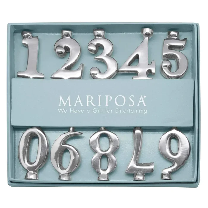 Number candle holder set of 10
