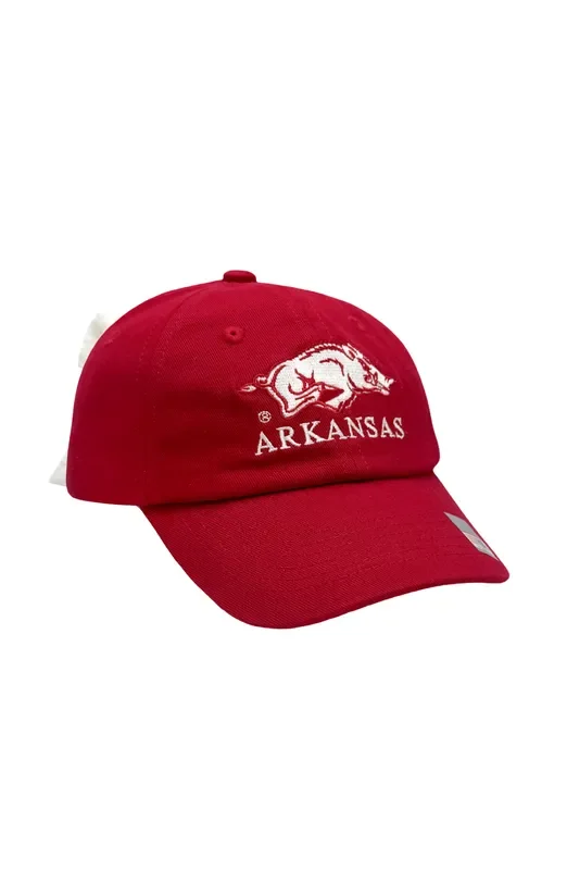 Officially Licensed Arkansas Razorbacks Bow Baseball Hat (youth)