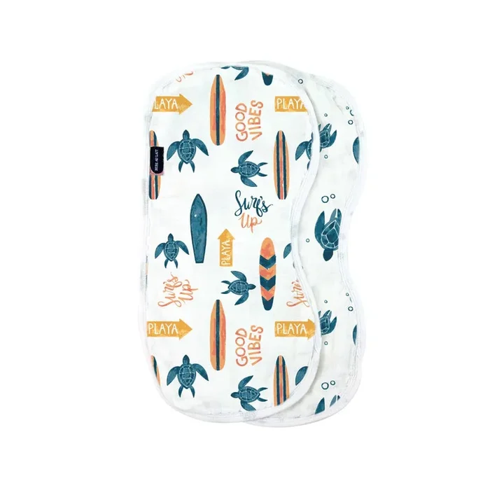 Oh So Soft Muslin Burp Cloth Set – Surf + Sea Turtles