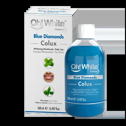 Oh White! Premium Tooth Whitening Mouthwash Blue Diamonds Colux 500 ml