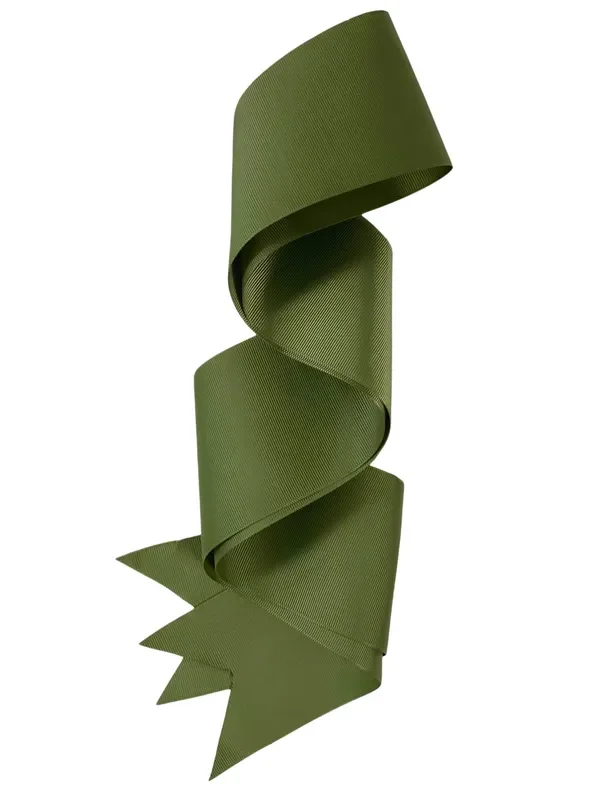 Olive Green Wide & Short Grosgrain