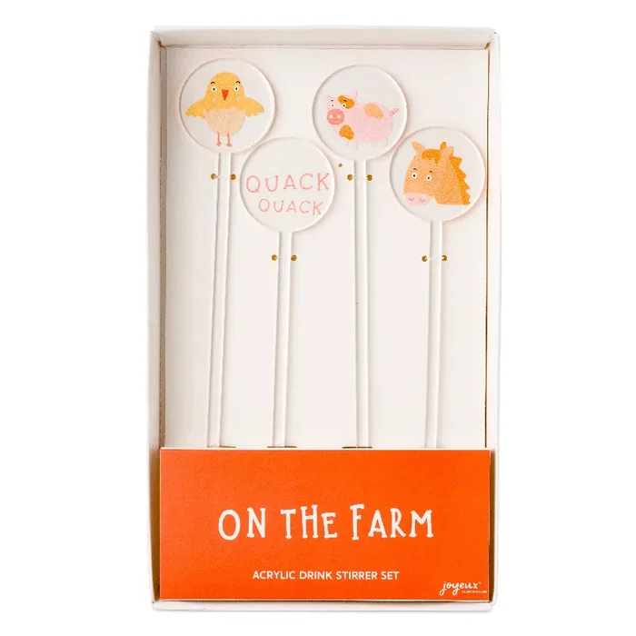 On The Farm Acrylic Drink Stirrers