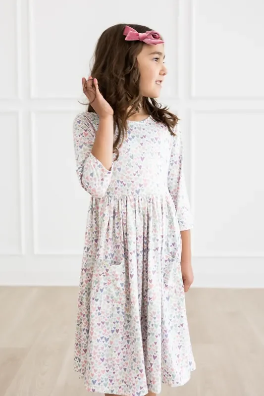 One In A Million 3/4 Sleeve Pocket Twirl Dress