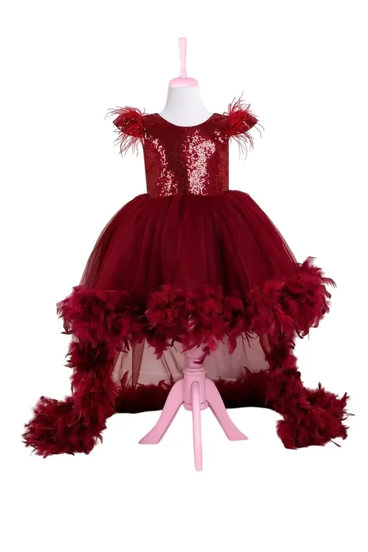 Ophelia Burgundy Party Dress
