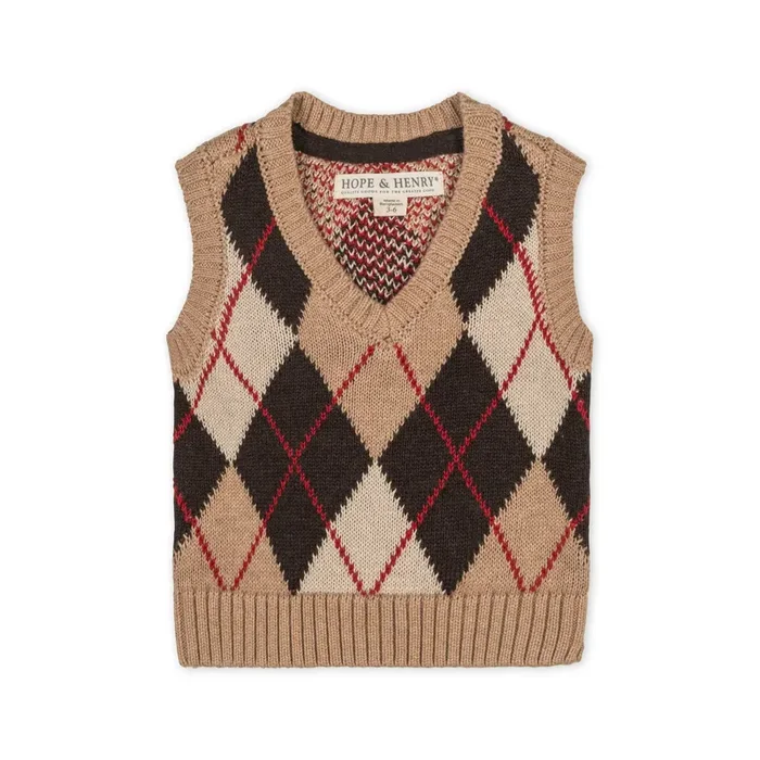 Organic Argyle Sweater Vest – Baby