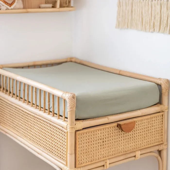 Organic Bassinet Sheet/Change Pad – Sage