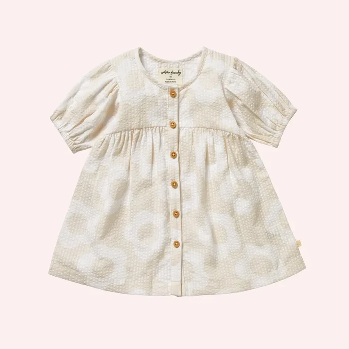 Organic Button Dress – Daisy Bloom