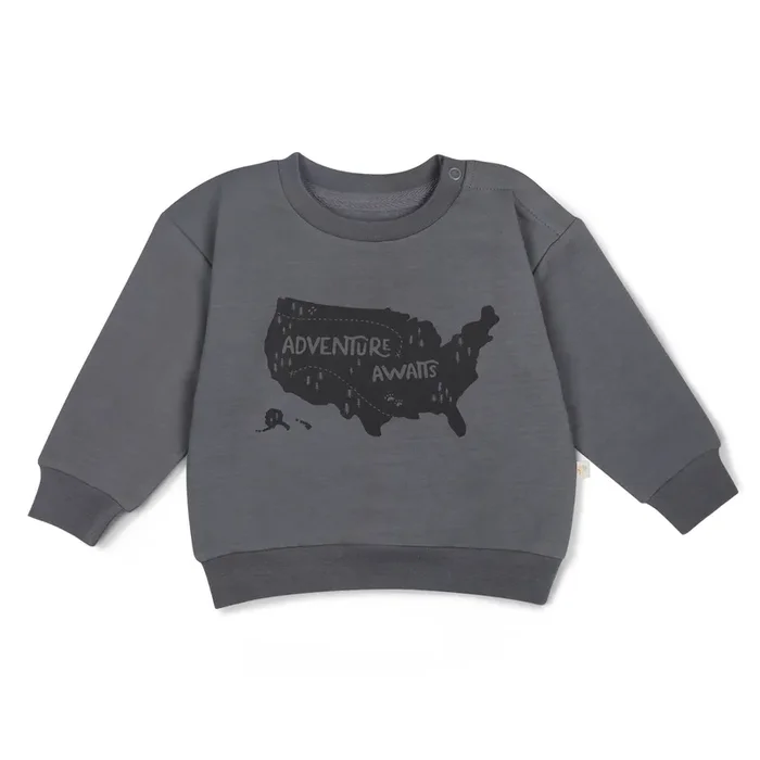 Organic Fleece Sweatshirt – Adventure Awaits