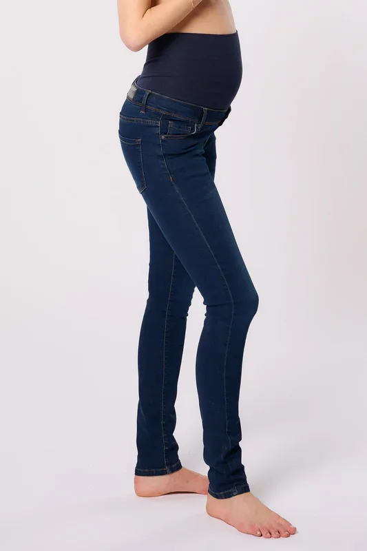 Organic maternity jeans slim fit dark indigo