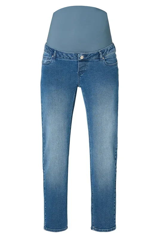 Organic Mom Fit Umstandsjeans Vintage Wash
