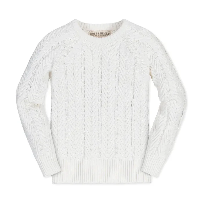Organic Raglan Cable Sweater – Baby