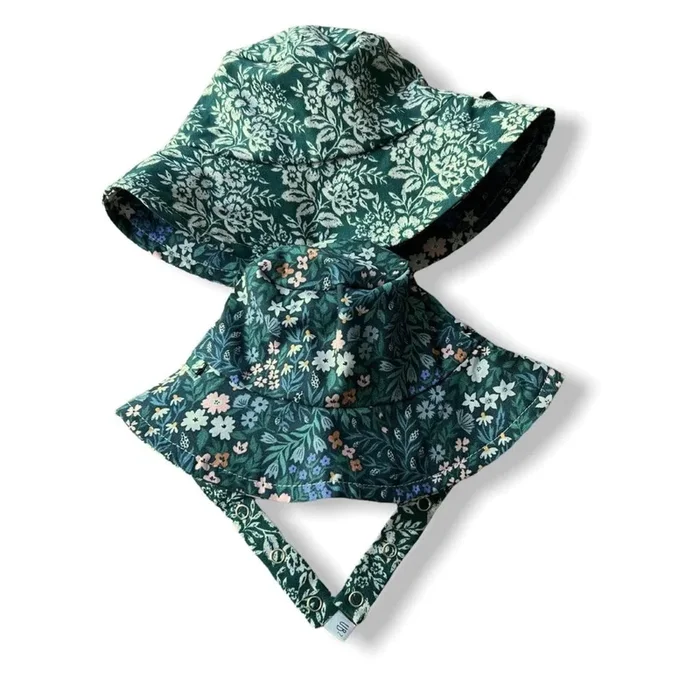 Organic Reversible Bucket Sun Hat – Lacy Blossoms