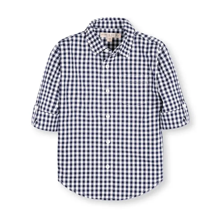 Organic Stretch Poplin Roll-up Shirt – Baby