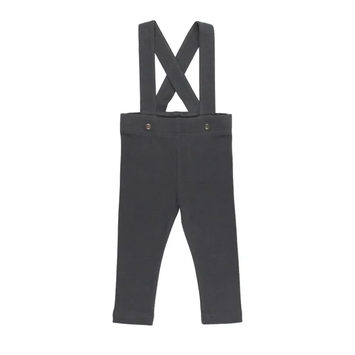 Organic Suspender Pants – Charcoal