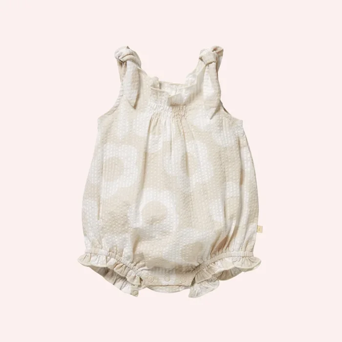 Organic Tie Playsuit – Daisy Bloom