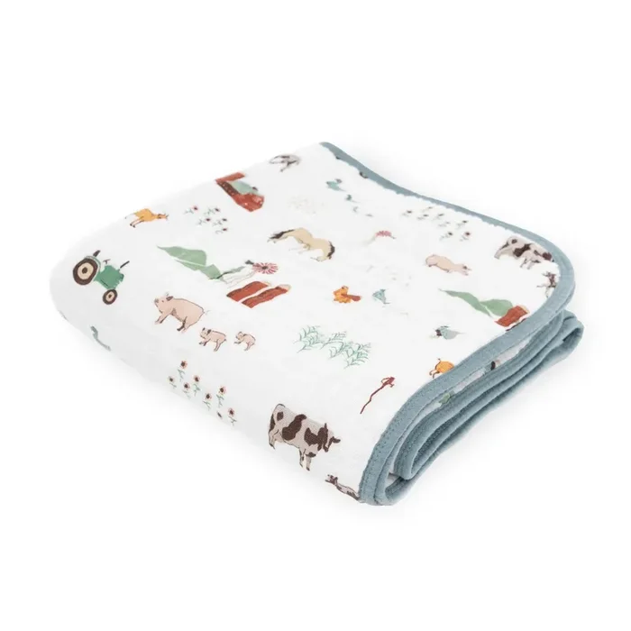 Original Cotton Muslin Quilt – Farmyard