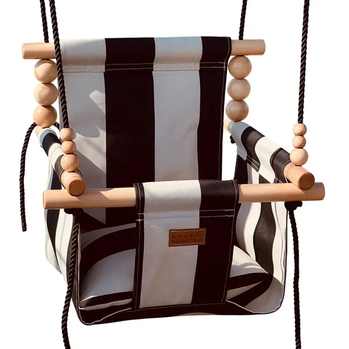 Outdoor Wide Cream And Black Stripe