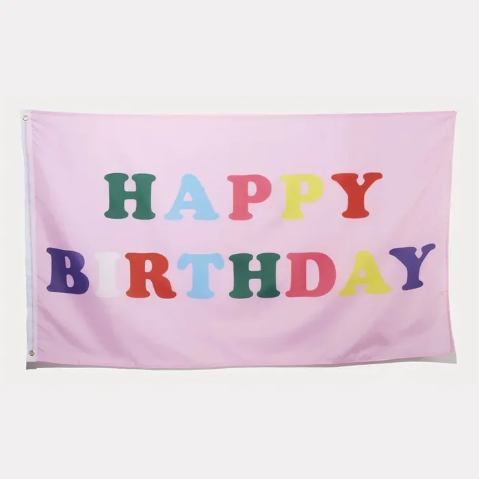 Over The Moon “Happy Birthday ” Flag-Mulitcolor