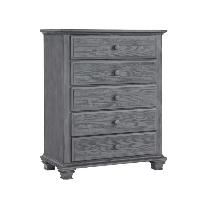 Oxford Baby Kenilworth 5 Drawer Chest in Graphite Gray