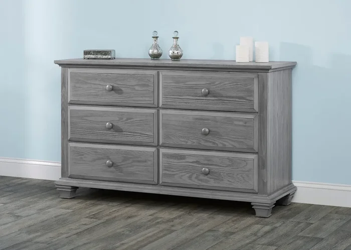 Oxford Baby Kenilworth Collection 6 Drawer Dresser in Graphite Gray