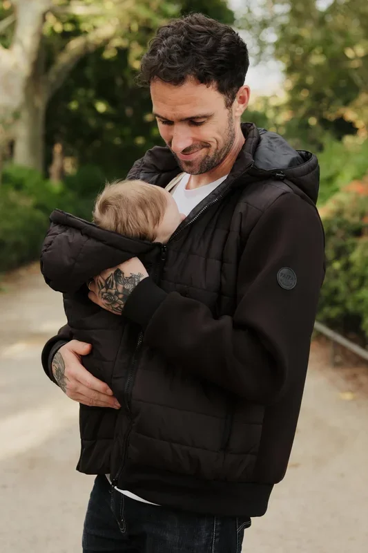 Papa Eco 2-in-1 Windbreaker Babywearing Jacket Black