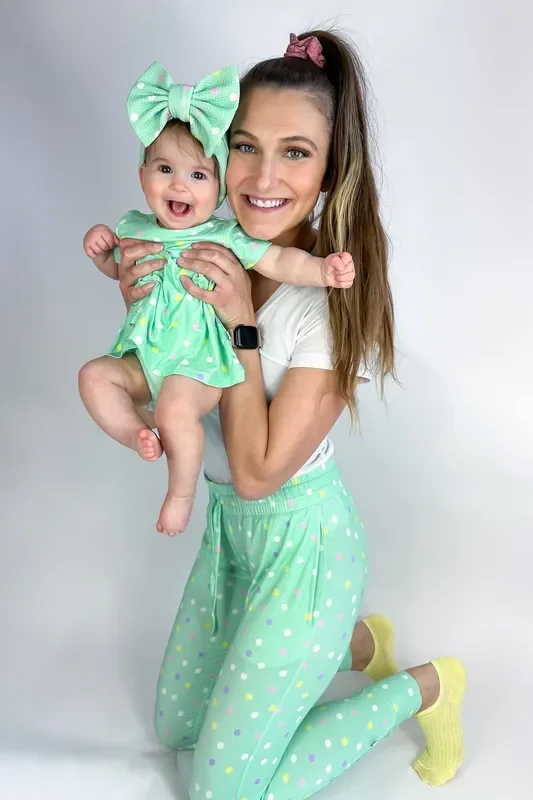 Pastel Dots | Women’s Bamboo Jogger Pajama Pants