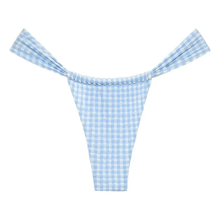 Peri Micro Gingham Sandra Bikini Bottom