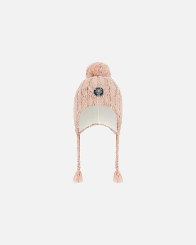 Peruvian Knit Hat Light Pink by Deux par Deux