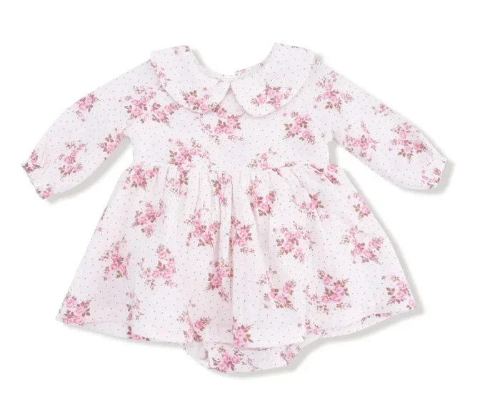Peter Pan Bubble + Skirt | Belle Rosette Dot
