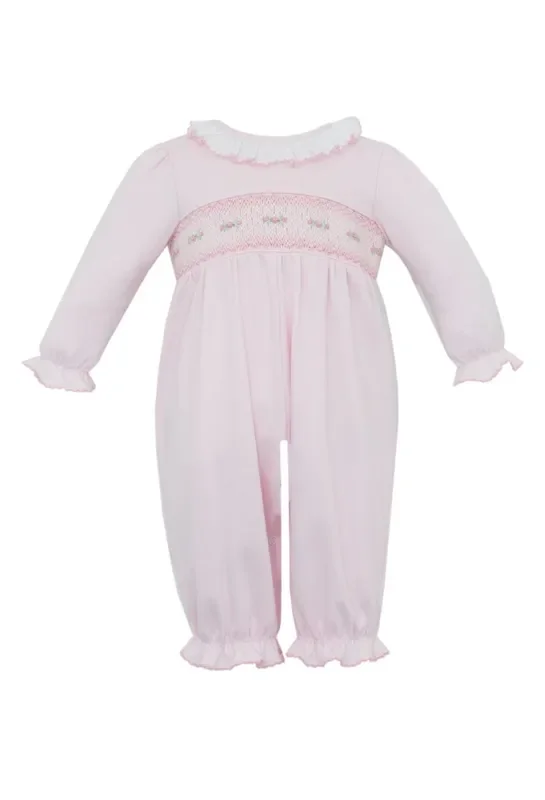 Petit Bebe Knit Pink Rose Romper