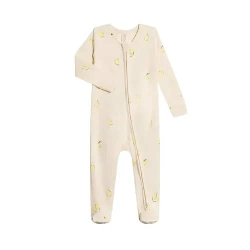 Peyton Organic Footed Sleeper – Lemon