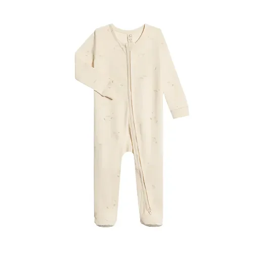 Peyton Organic Footed Sleeper – Umbrella + Oat
