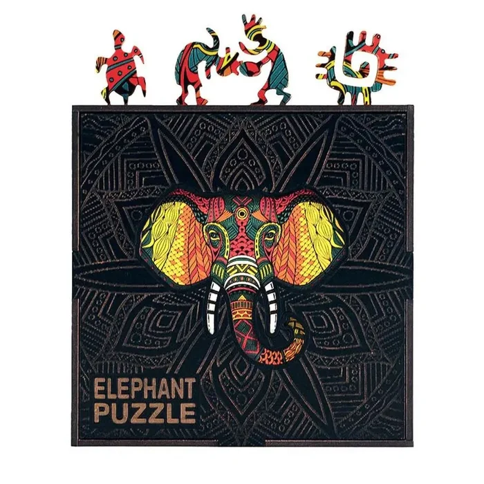 Piecezz Wooden 70 Piece Puzzle – Elephant