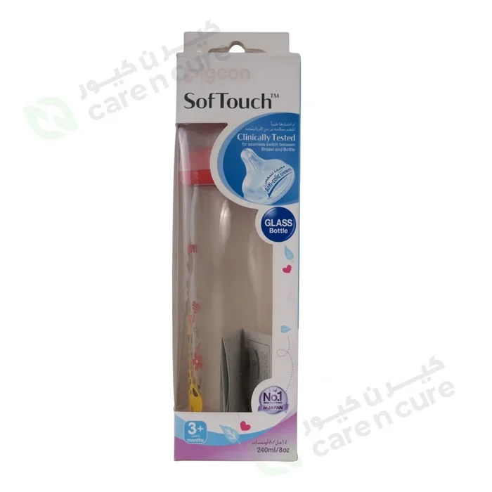 Pigeon Soft Touch Glass Bottle 3+Month 240ml Pa26746