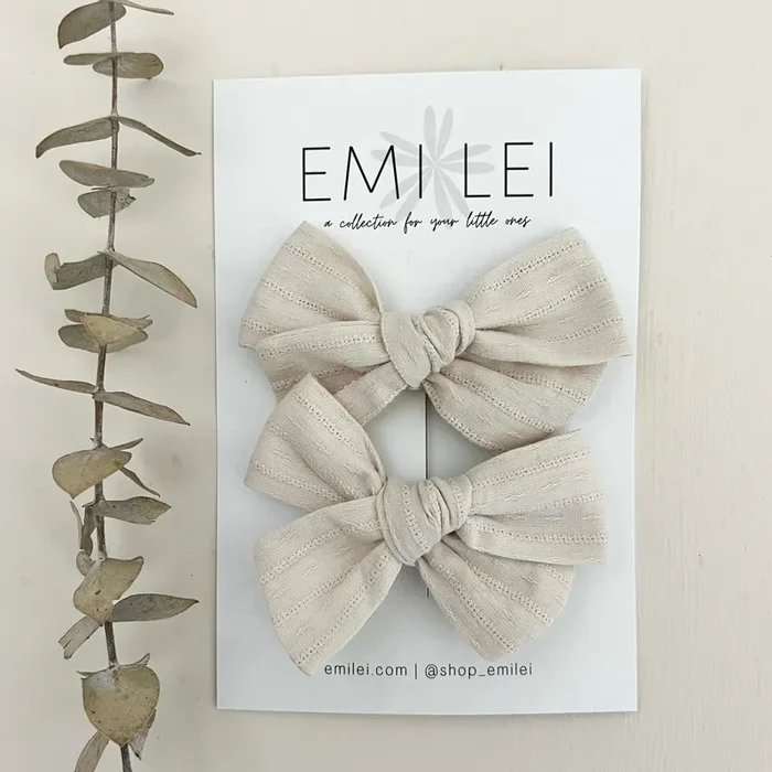 Pigtail Bow Clips
