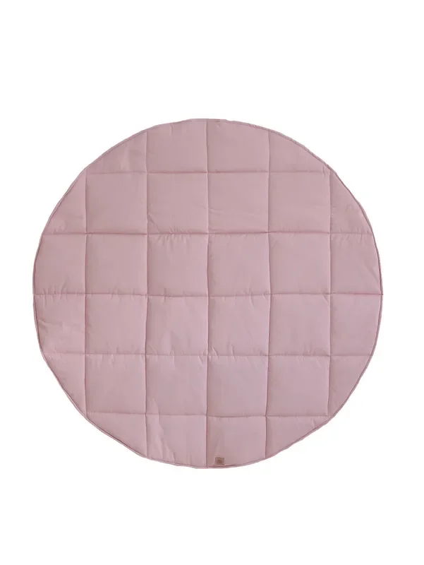 pink And Beige Round Cotton Mat