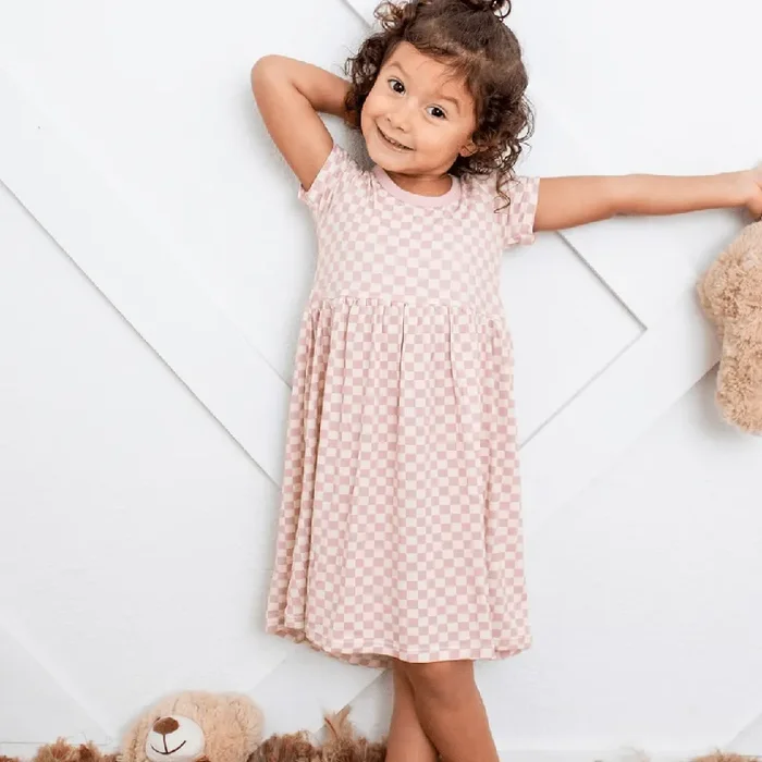 Pink Checks Dress