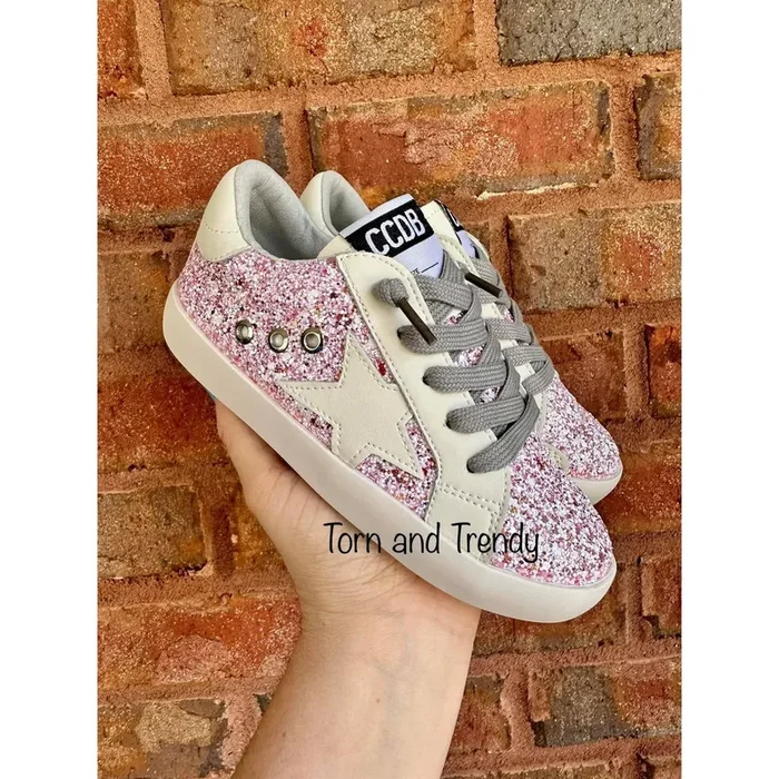 Pink Glitter Sneakers