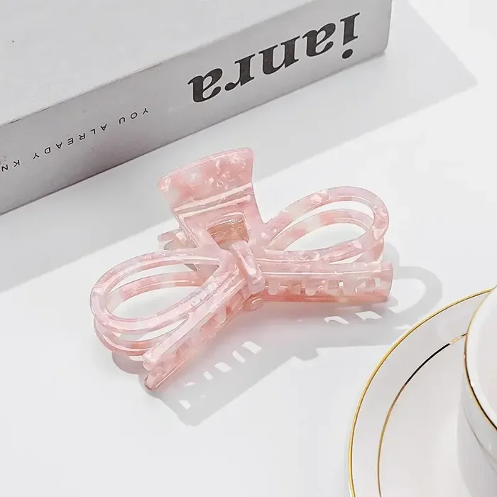 Pink Large Bow Hair Clip