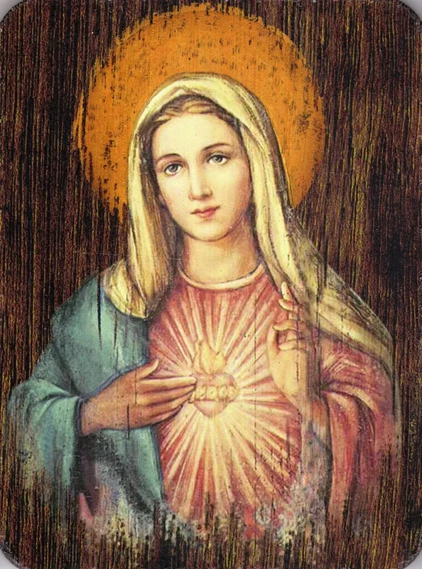 Plaque – Immaculate Heart of Mary 200x150mm (Roman)